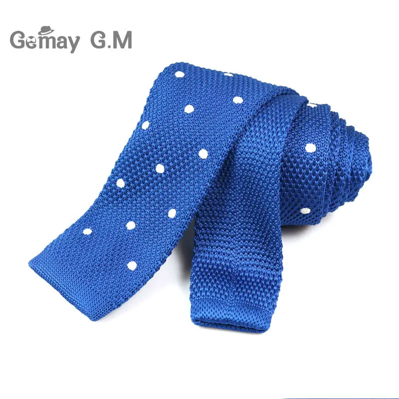 Nieuwe mannen Gebreide geweven slim dassen Classic dots ties Fashion Plaid Mans voor bruiloft Mannelijke Merk lente casual tie