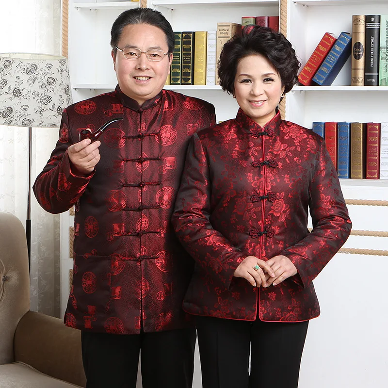 

Chinese Traditional Tang Dynasty Costume Ancient Men Tang Jacket Parent Birthday Tang Suit Gift New Year Clothing 90