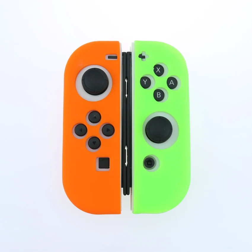 Olśniewająco białe silikonowe etui na przełącznik NS pokrywa Joycon Case miękki kontroler Shell konsola ochronna kontroler Joy-con Cover