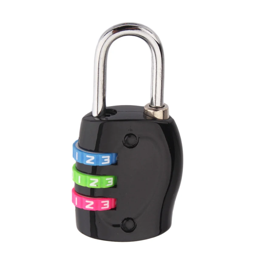 3 Digit Number Combination Password Lock Travel Luggage Suitcase Sedurity Code Lock Multi-functional Colored Padlock 62mm*33mm