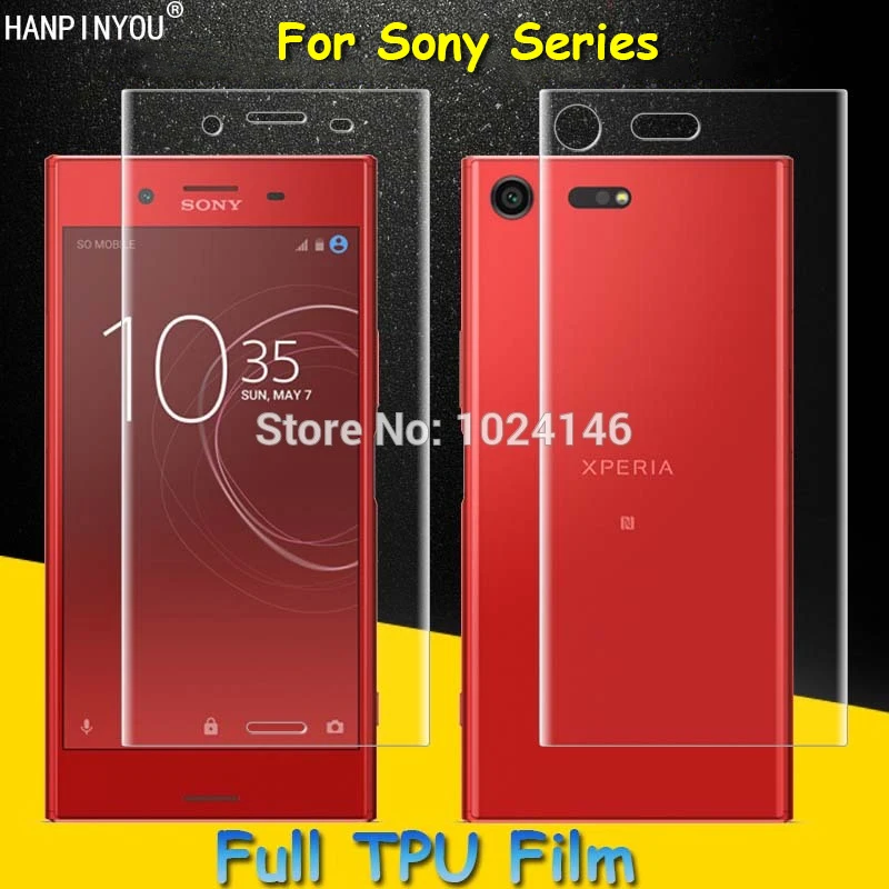 Front / Back Full Cover Soft TPU Film Screen Protector For Sony Xperia XZ XZ2 Premium XA1 XA2 Ultra XZ1 XZ3 1 10 Plus