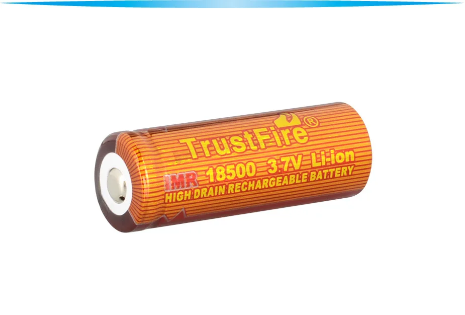 2 Cái/lốc Đèn Pin Trustfire IMR 18500 3.7V Li-ion Cao Thoát Pin Sạc Dự Phòng Cao Cấp 1100MAh Độ Phóng Đại 20A Pin