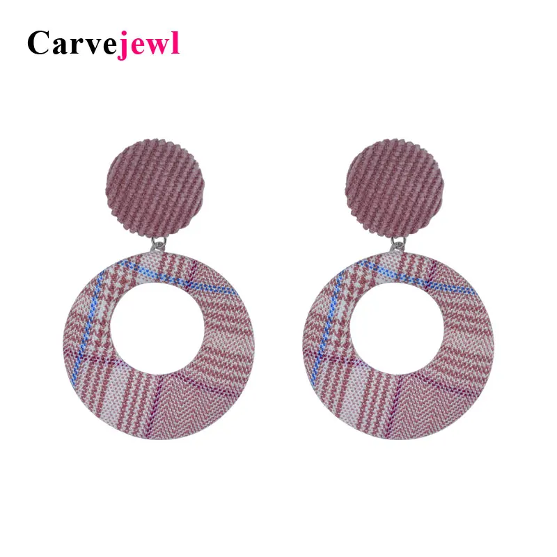 Carvejewl post earrings zebra leopard print round circle dangle earrings for women jewelry girl gift fashion korean earrings hot