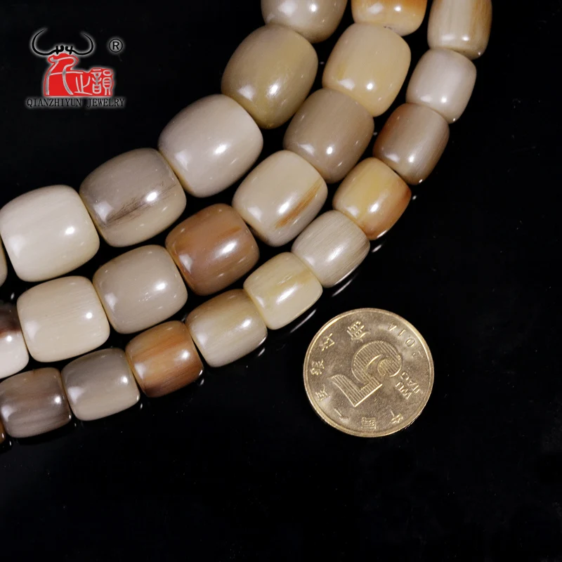 20PCS Tibetan style Natural yak horn bead hand-chain necklace DIY beads Handmade bone beads for jewelry making 12mm 10mm  14mm