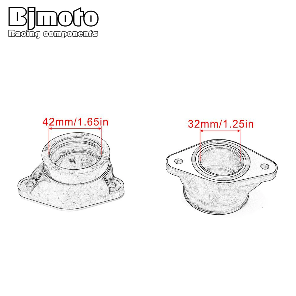Moto Carburetor Adapter Interface Intake Manifold Boot Set For Suzuki GSX750F GSX750 Katana GR78A 90-98 GSXR750 GR77A 89-90