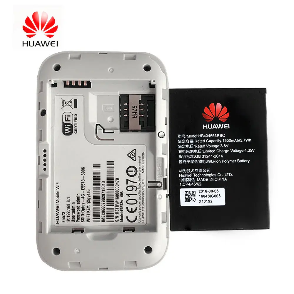 Unlocked Huawei E5573s-606 CAT4 150 M 4G LTE WiFi Router Draadloze + 2 STUKS Antenne