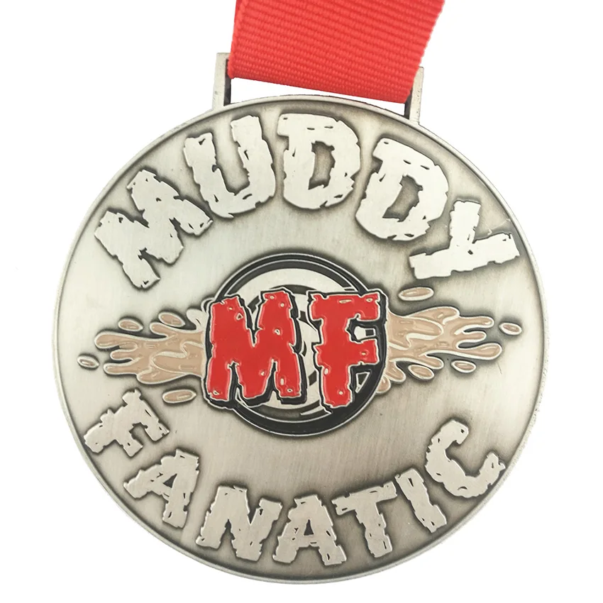 2.95 Inch 50 Pieces A Lot 2D Die Cast Antique Nickel Personalized Zinc Alloy Custom Sports Metal Medal