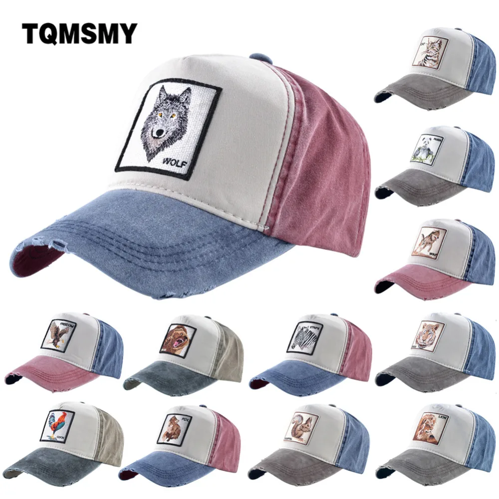 

TQMSMY Washed 100% cotton Baseball Cap Unisex Lovely Animals Caps Women&Men Snapback Cap Dad Hat Summer bone Adjustable gorras