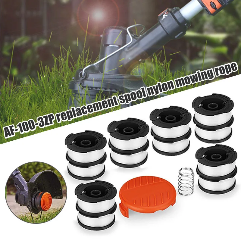 Spelen Stro 30ft 0.65 Inch Lijn Gras String Trimmer Spoelen Caps Lente Kit Voor Black Decker AF-100-3ZP