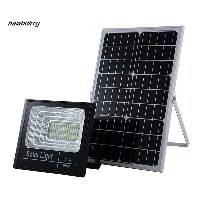 100W advanced outdoor garden street floodlight LED solar panel power supply flood light