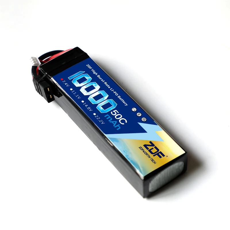 ZDF Power Lipo Battery 2S 7.4V 10000mah 50C Max 100C For rc Airplane Traxxas  RC Truck 1/8 1/10 Car RC Boat Support Wholesale