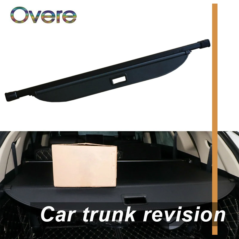 Overe 1Set Car Rear Trunk Cargo Cover For Hyundai Grand Santa Fe Car-styling Black Security Shield Shade Auto accessories