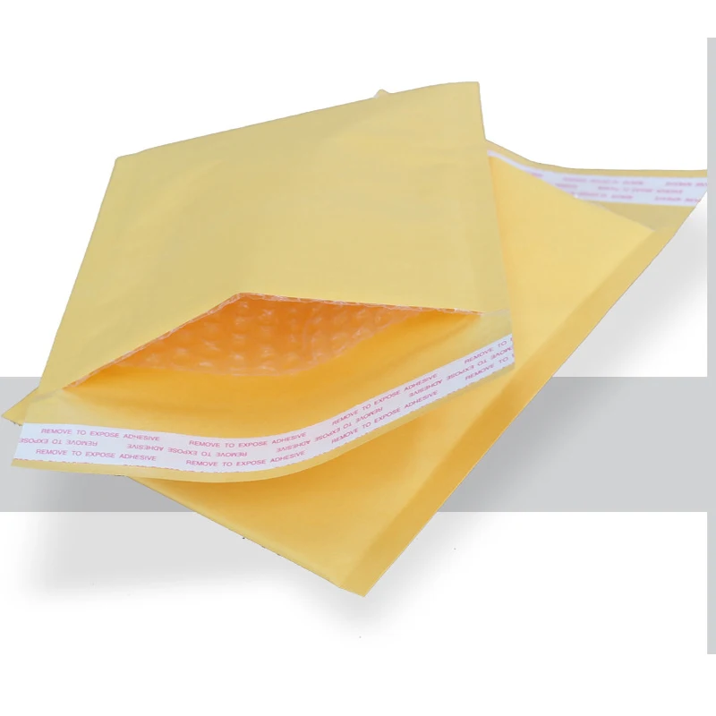 Best Price 50 pcs/lot High Qulity Padded Envelopes Mailers Shipping Yellow Bags Universal 250*300 40mm Kraft Bubble Bag