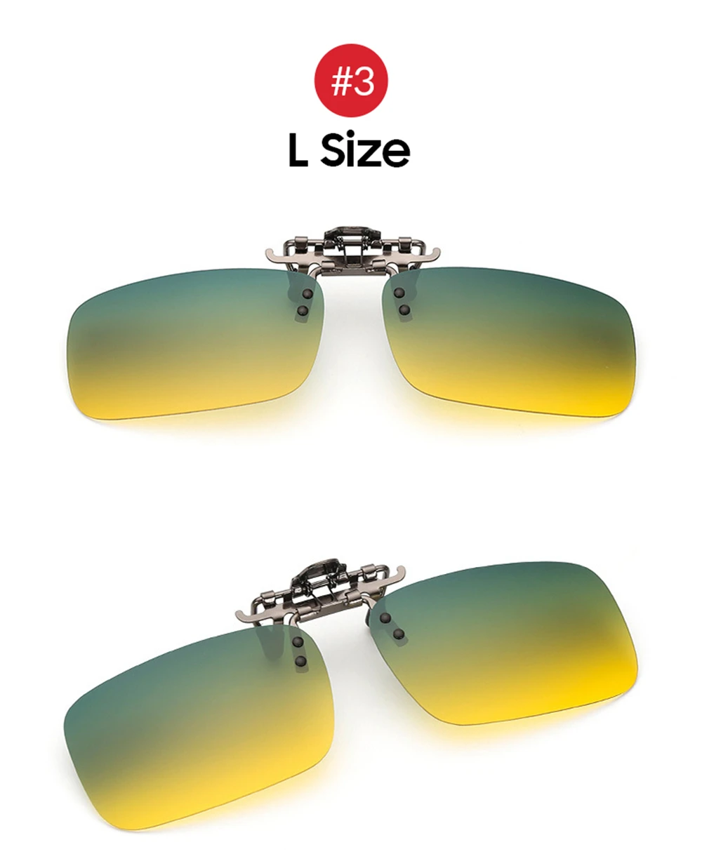 VIVIBEE Tag- und Nachtsicht-Clip-on-Brille zum Fahren, polarisierte Herren-Sonnenbrille mit grün-gelber Linse, zum Fahren, Luftfahrt, Angeln – Detail 10