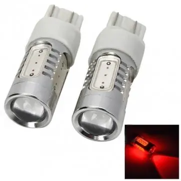 Haute Qualite Tail 2x frein de voiture Lumiere T20 11W 12V 7443 350lm 625nm COB LED Red Light drl