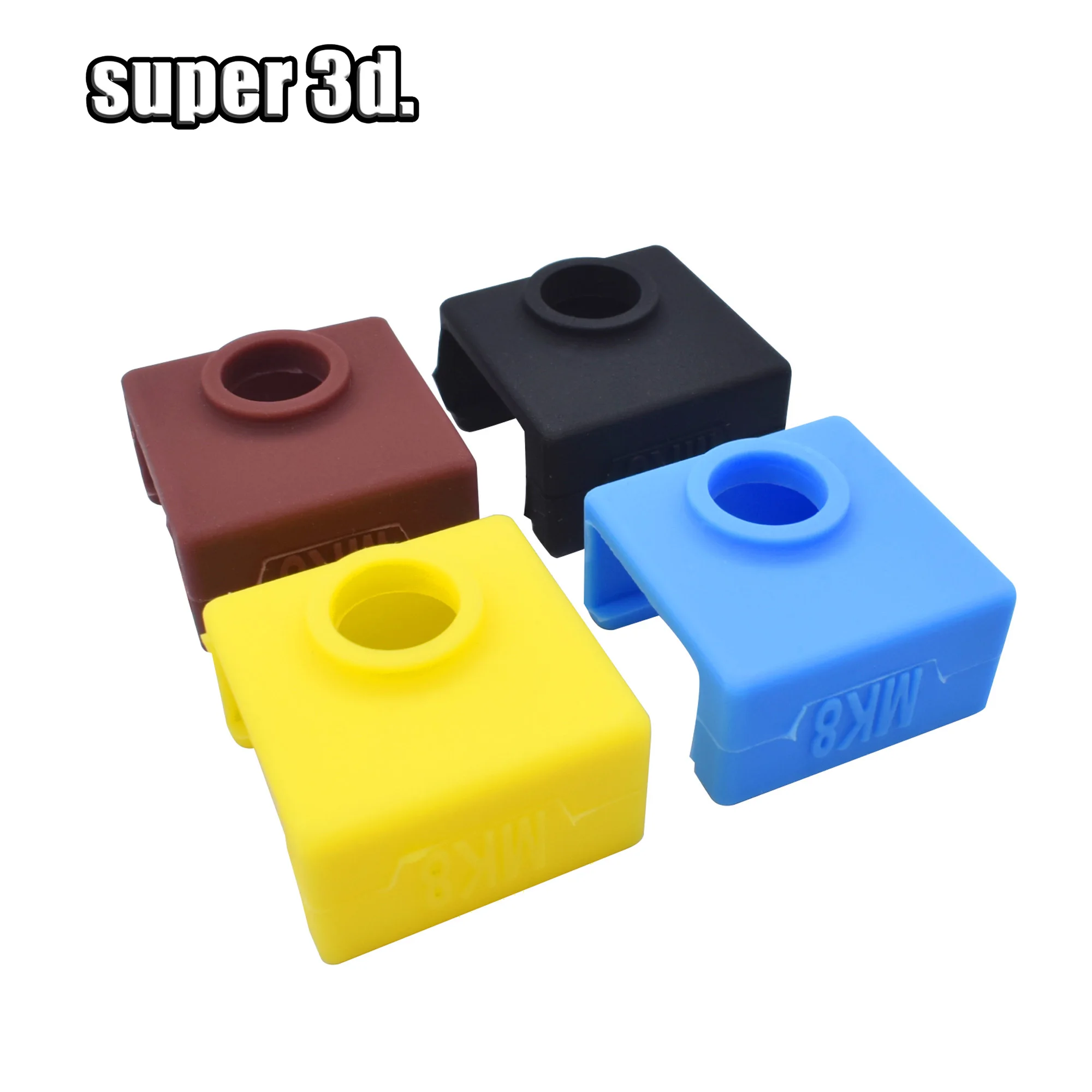 3D Printer Parts MK7 MK8 MK9 Protective Silicone Sock Cover Case+Heater Block for Extruder Hot End CR10/10S Tronxy X3 print head