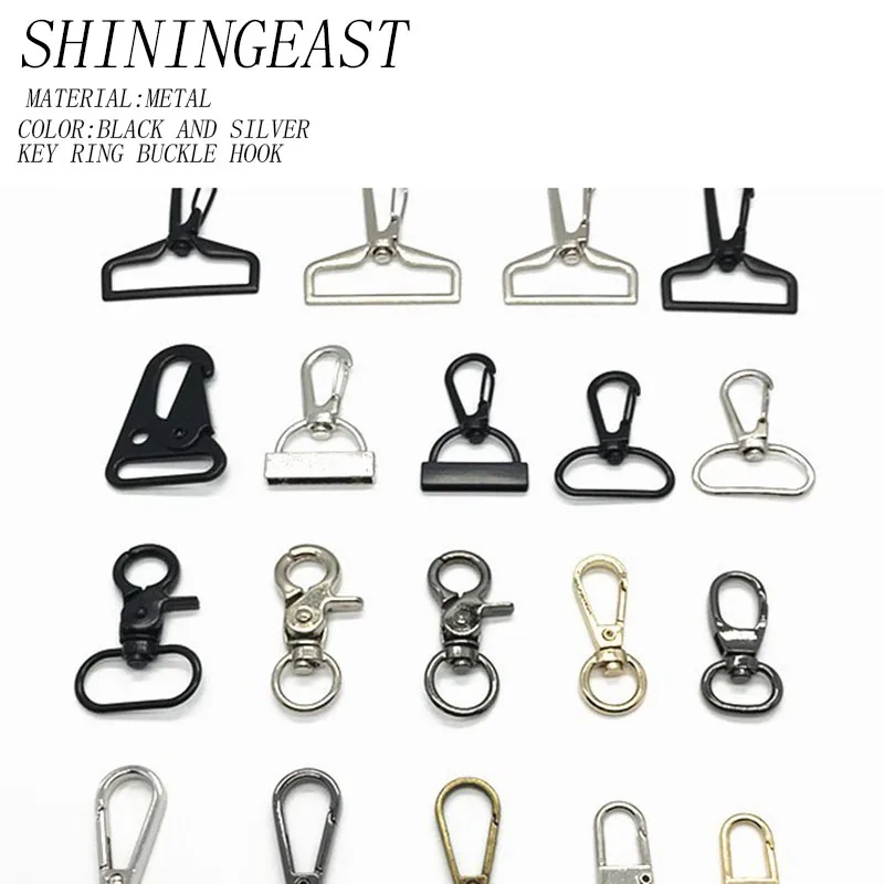 

10pcs/lot metal ring hooks for key buckle leather bag hook dog buckle decoration sewing diy craft accessories1988