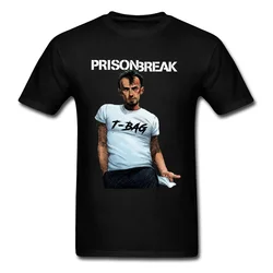 Prison Break T-bag T-shirt Mens Funny Man Clothing Black T Shirt Summer Printed Tops Cotton Tees Hipster Designer Tshirt