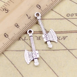20pcs Charms Ax Tomahawk 27x10mm Tibetan Silver Color Pendants Antique Jewelry Making DIY Handmade Craft