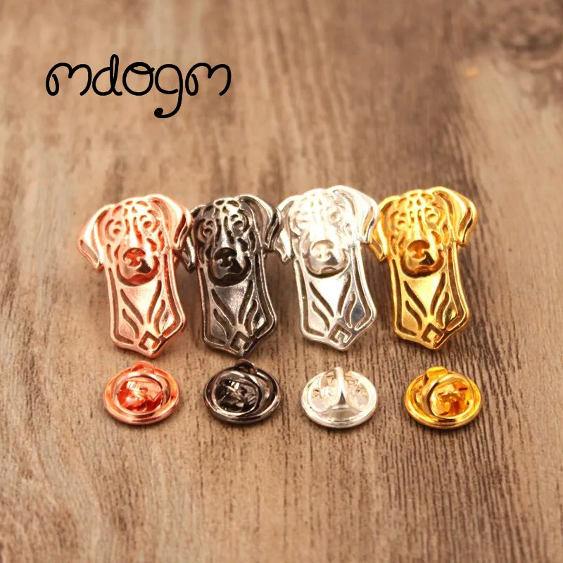 Mdogm Doberman Dog Animal Brooches And Pins  Suit Cute Funny Metal Small Father Collar Badges Gift For Male Men B025