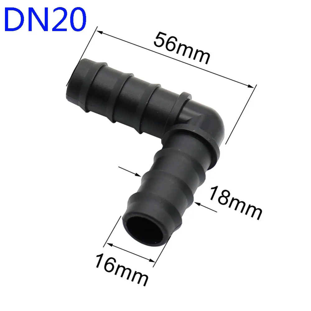 10 Pcs DN16 DN20 Elbow Barbed Garden Water Connectors Hose Splitters Garden Greenhouse Agriculture Irrigation Accessories
