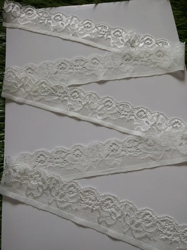 Wholesale 10yards decorative embroidered beatiful Stretch lace ribbon lace High quality  35mm wide Clothing Accessories wedding