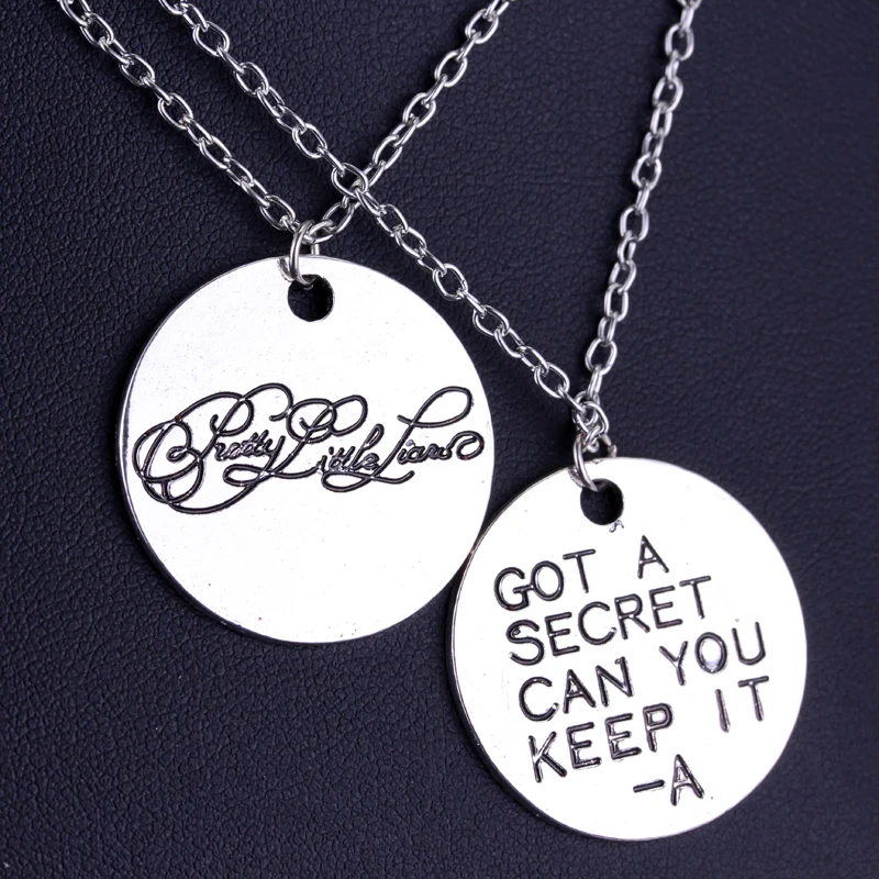 1set Fashion Movie Pretty Little Liars Got A Secret Can You Keep It Message Charm Necklace Girl Pendant lover gift jewely