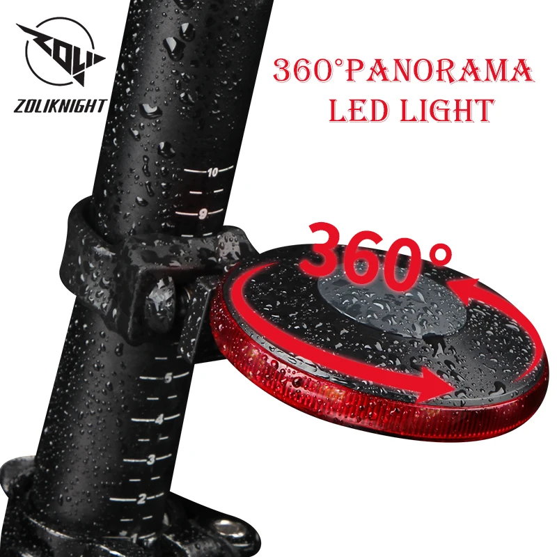 Tail light bike 360 panorama light for Bicycle Cycling Safety warning  Rear light Bike 360-degree eye-catching pattern bike Lamp