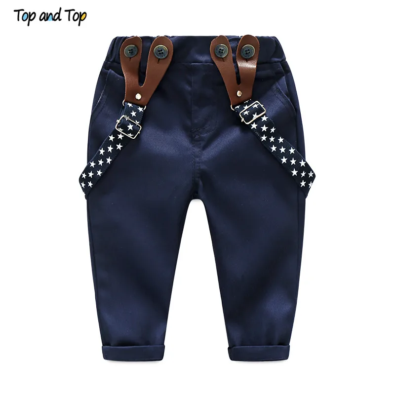 Top and Top Toddler Boys Clothing Set Gentleman Suit Kids Short Sleeve Bow Tie Shirt+Suspenders Shorts Casual Baby Boy Clothes