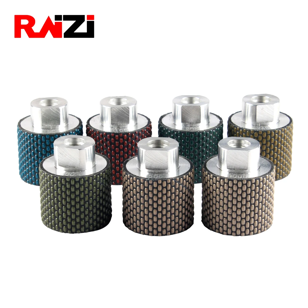 Raizi 2 Inch Diamond Dry Polishing Drum Wheel For Bowl Holes On Granite Marble Countertop 50 mm Grit 50-3000 angle grinder wheel