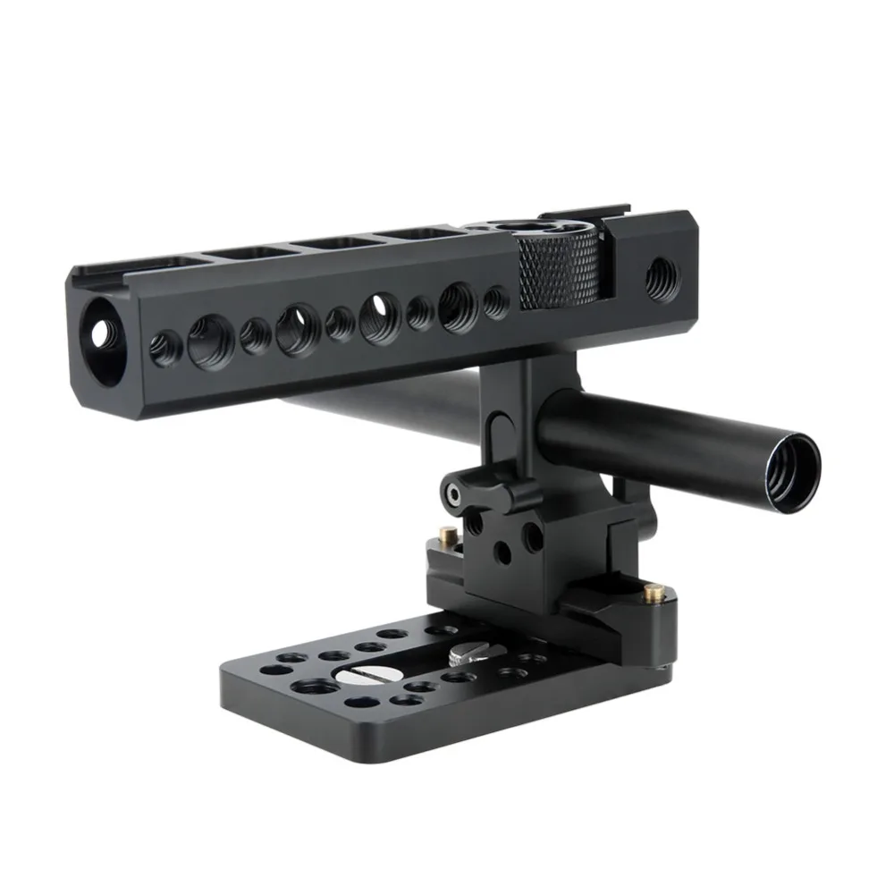 NICEYRIG Nato Hoạt Động Hàng Đầu Xử Lý Grip đối với Máy Ảnh Lồng Pho Mát Xử Lý với 15mm Rod Nato Đường Sắt Cold Shoe Núi phát Hành nhanh chóng Tấm