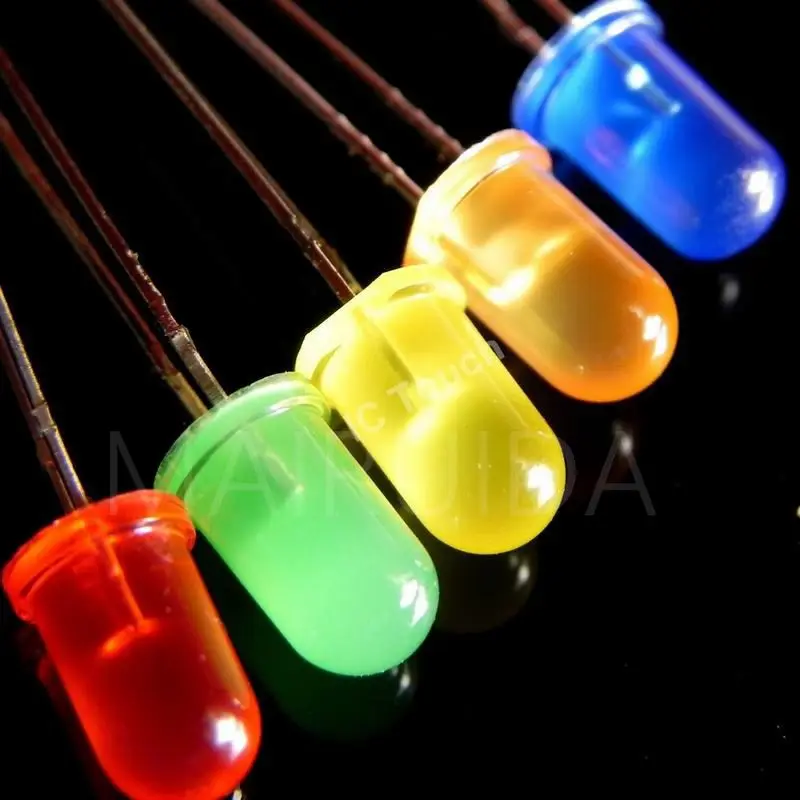 30มูลค่า900Pcs Diffused รอบแบน Top สี่เหลี่ยมผืนผ้า LED ชุดกล่องชุด