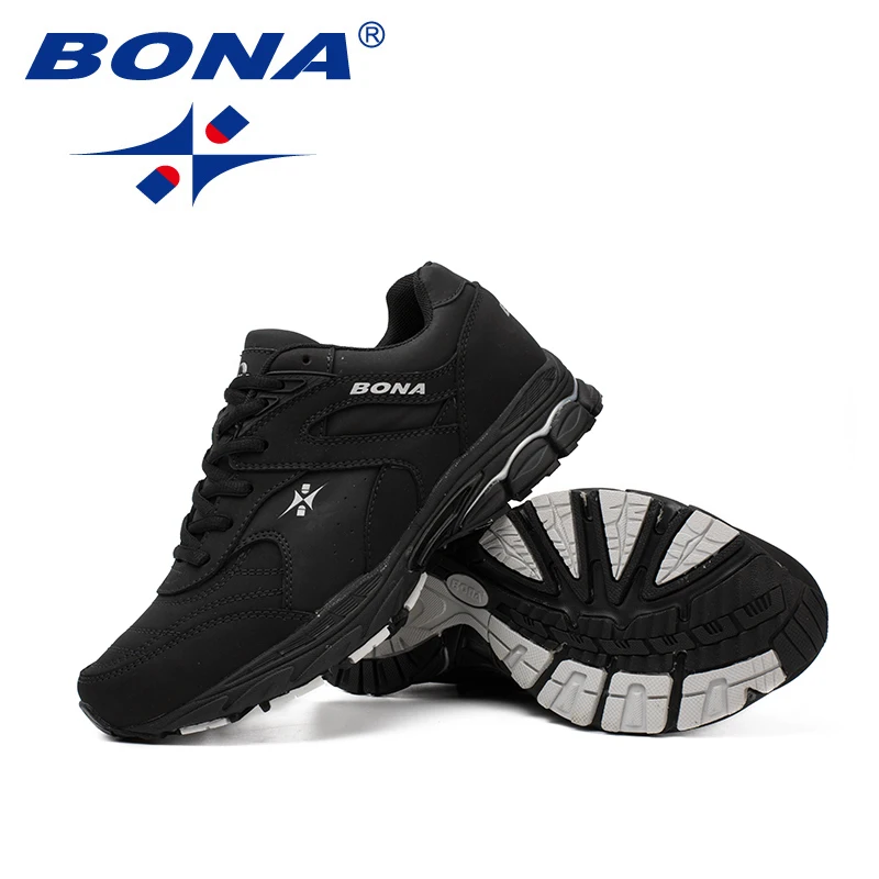 BONA New Classics Style Men Running Shoes Lace Up Men Athletic Shoes Outdoor Jogging Sneakers Comfortable Light