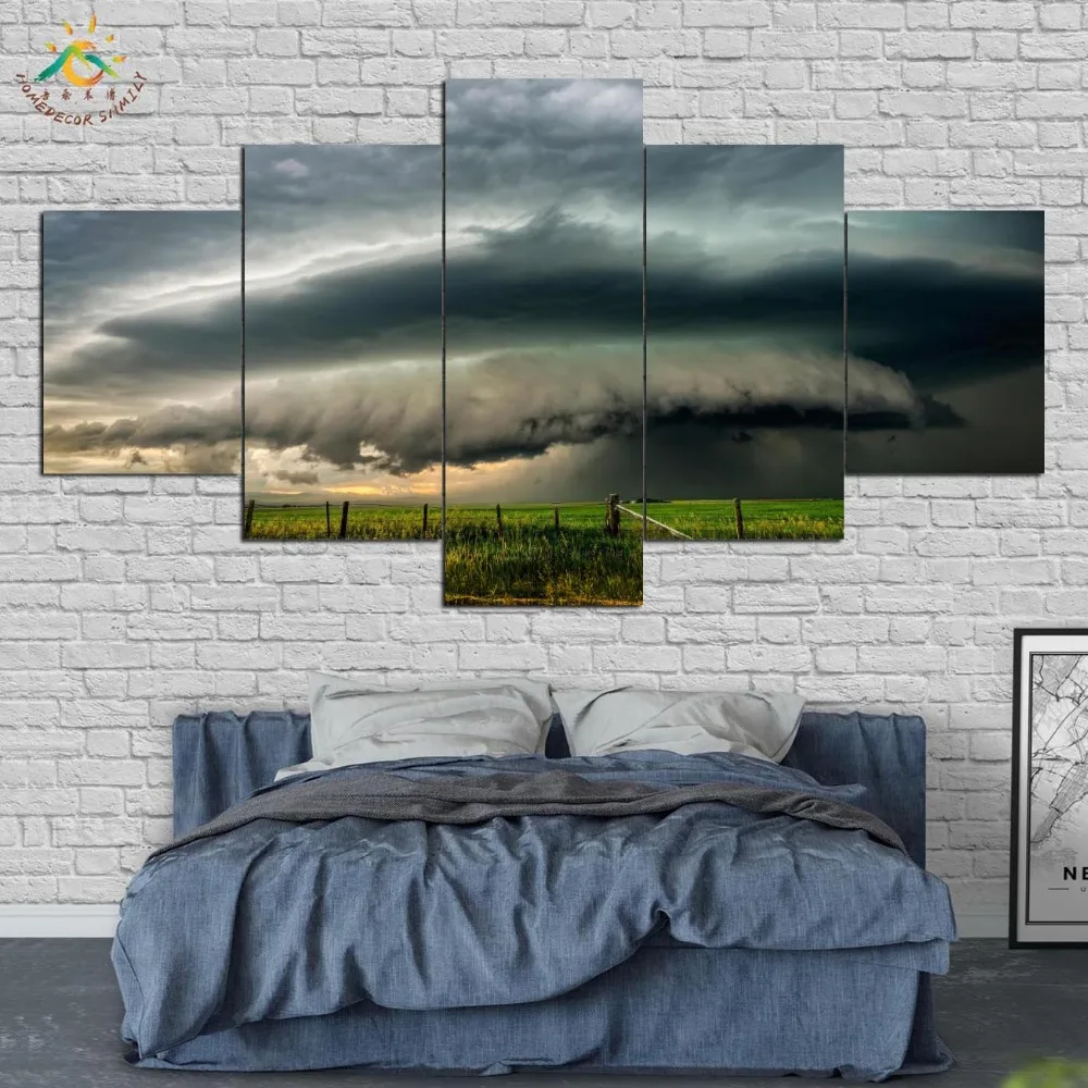 Tornado Dead God Comes Wall Art Prints Canvas Art Painting Modular Picture And Poster Canvas Painting Decoration Home 5 PIECE