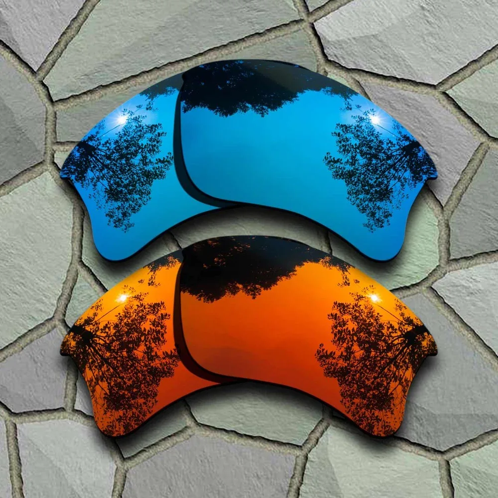 

Sky Blue&Red Orange Sunglasses Polarized Replacement Lenses for Oakley Flak Jacket XLJ