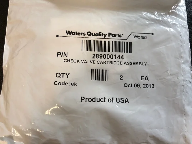 

Для WATERS обратный клапан 289000144 и 700000254 2 шт. в одном упаковке Waters 2695, катушка обратного клапана, новый оригинал