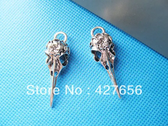 6pcs Antique Silver tone/Antique Bronze Hollow out Long Mouth Bird/Vulture Pendant Charm/Finding,DIY Accessory Jewelry Making