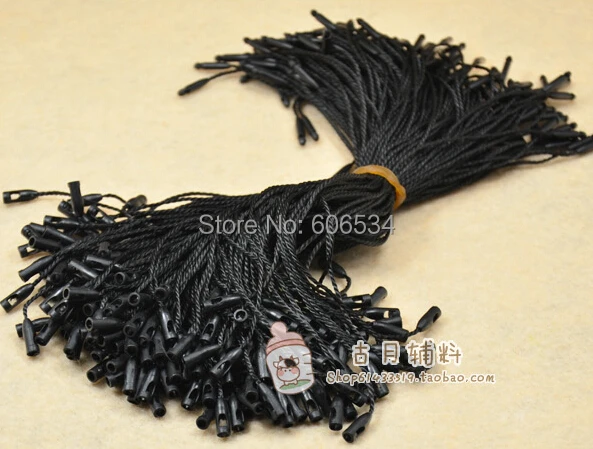 in stock bullet head hang tag strings in apparel Good high quality plug seal lock loop cord for garment 1000pcs lot