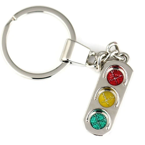 Red And Green Lights Traffic Light Keychain Car Key Chain Male Women\'s Key Ring Keychain Bag Car Hanging Pendant Jewelry