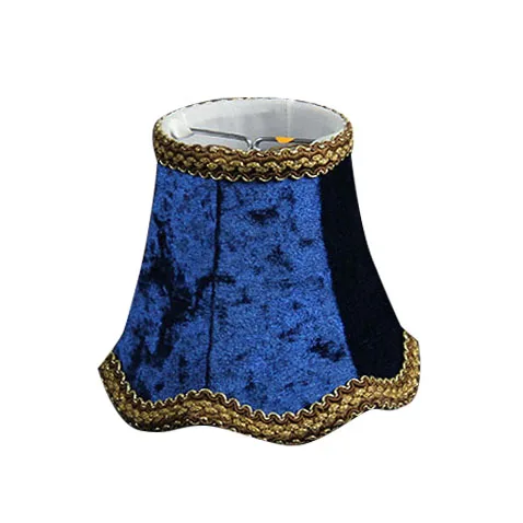 Retro Blue Color Glass Chandelier Flannel Lamp Shades, Luxury Moroccan Wall Lamp Shades, Clip On