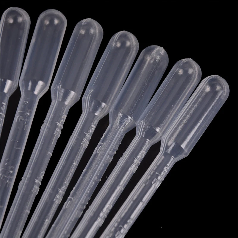 100Pcs/Pack 5ML Plastic Transfer Pipettes Disposable Graduated Pipettes Eye Dropper for Essential Oils,Crafts Lab Supplies