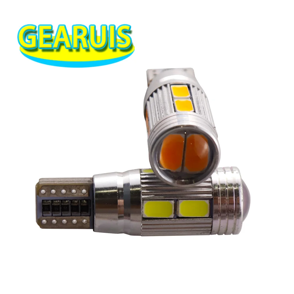 

10 шт. автомобильный Стайлинг T10 Canbus 194 W5W 10 SMD 5630 Светодиодный светильник OBC без ошибок парковки T10 светодиодный автомобильный боковой светильник 12 в белый голубой лед