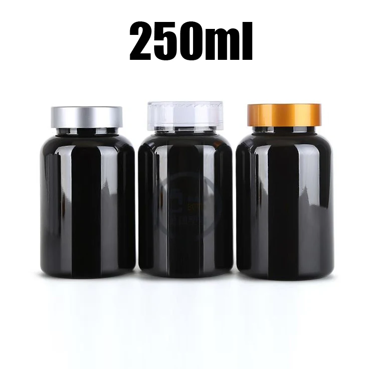 20Ml 250Ml Đen Chai, Y Tế Bình Sữa, Bột Sữa, nhựa Caspule Chai Vàng/Bạc/Con Chống Caps & Hải Cẩu