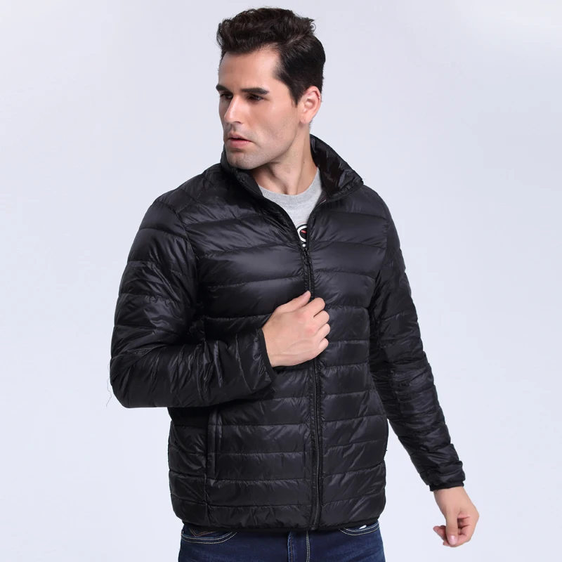 Classiac-Chaqueta de plumón ultraligera para hombre, abrigo fino de ocio cálido, M-5XL, otoño e invierno, gran oferta