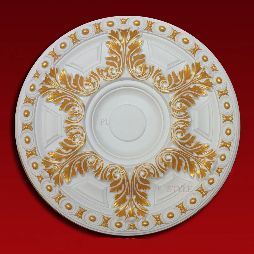 Chandelier Ceiling Plate Decor Ceiling Rosette PU Decorative Ceiling Rose Pendent Lamp Base Panel Medallion