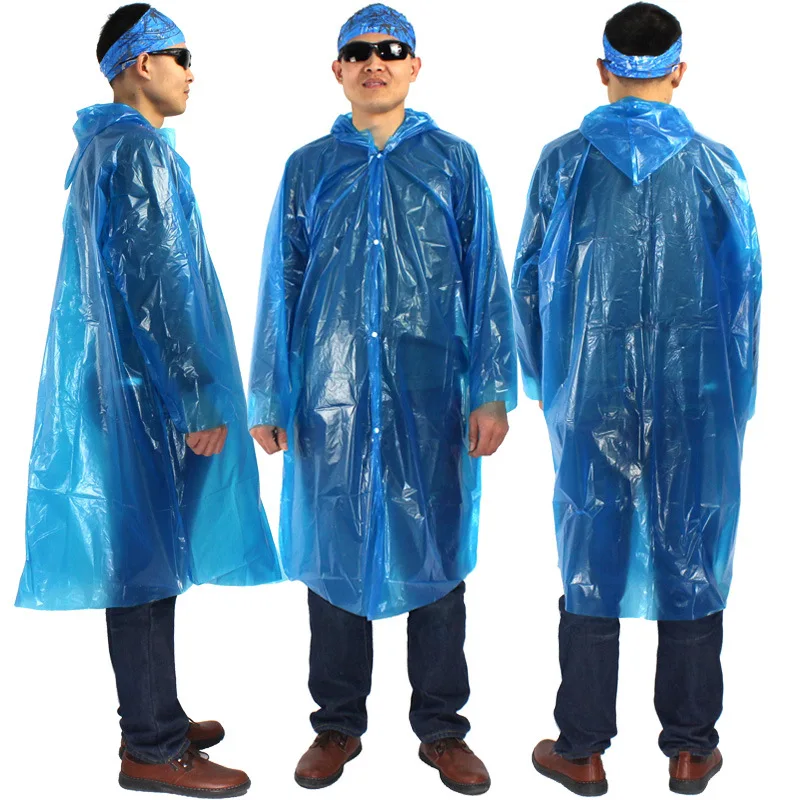 The disposable raincoat Thickening of outdoor transparent disposable rainwear