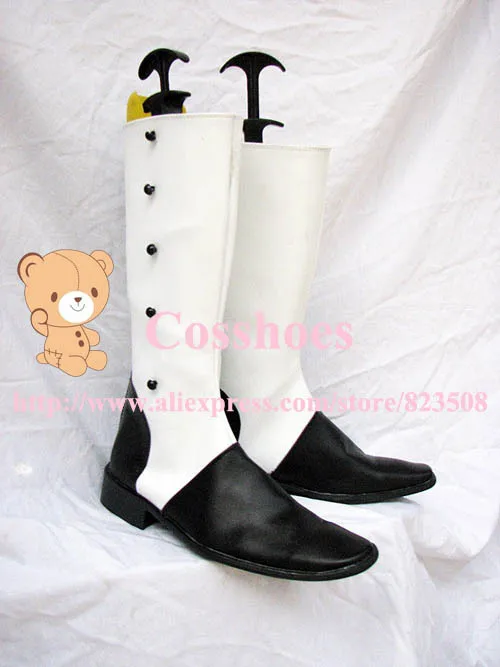 Custom Made Circus Kolonel Grijs Schoenen Laarzen Van Black Butler Kuroshitsuji Cosplay