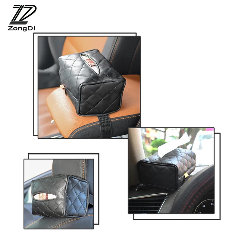 ZD 1Pc 자동차 매달려 티슈 페이퍼 박스 피아트 폭스 바겐 폴로 골프 MK4 4 MK7 Touran T5 Bora Skoda Rapid Fabia Yeti Superb Accessoriess