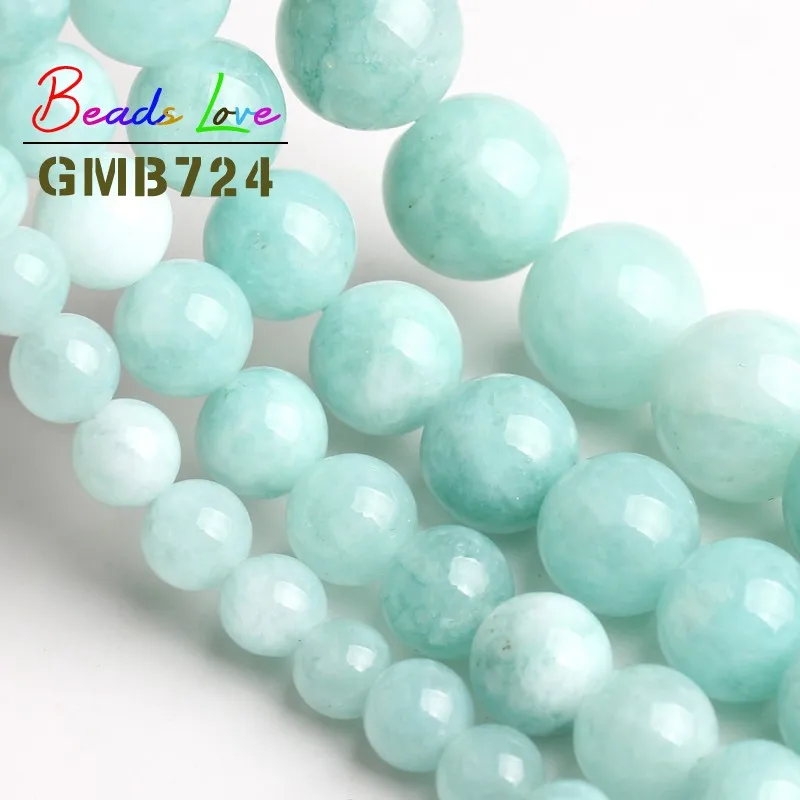 Size 6/8/10/12mm Angelite Stone Beads For Jewelry Making Round Shape Loose Spacer DIY Necklace Bracelet 15 Inches Wholesale