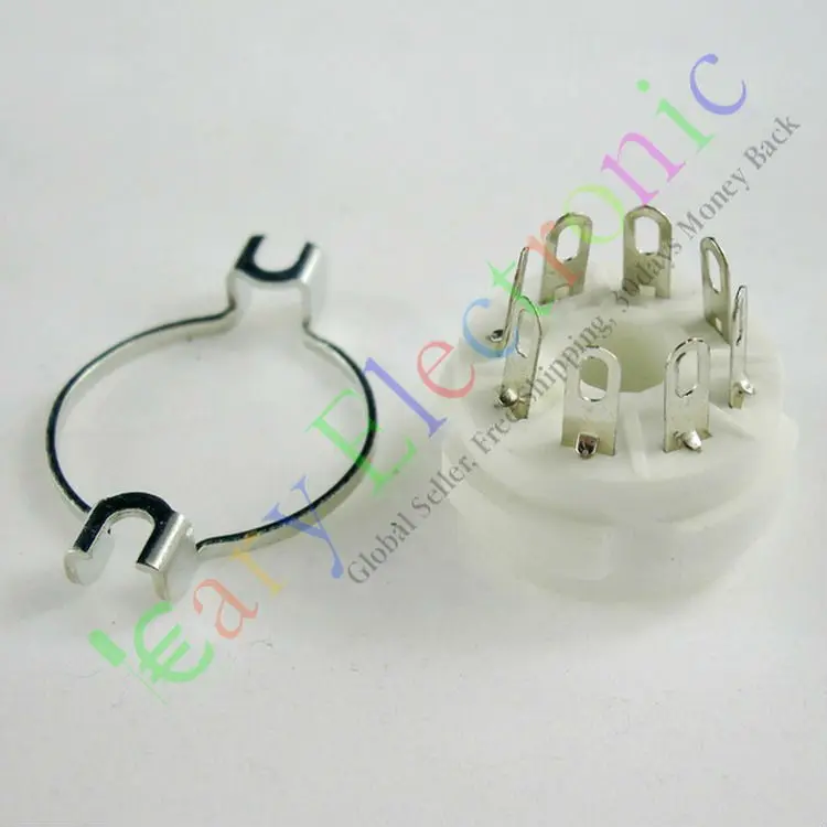 Wholesale and retail 4pc 8pin Ceramic vacuum tube socket octal valve base fr EL34 KT88 6550 6SN7 6L6G free shipping